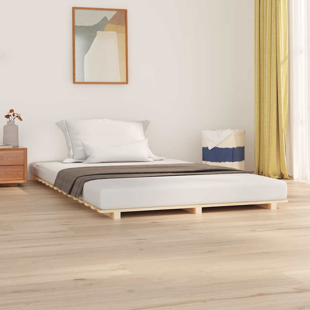 Bedframe massief grenenhout 150x200 cm is nu te koop bij PeponiXL, paradijselijk wonen!