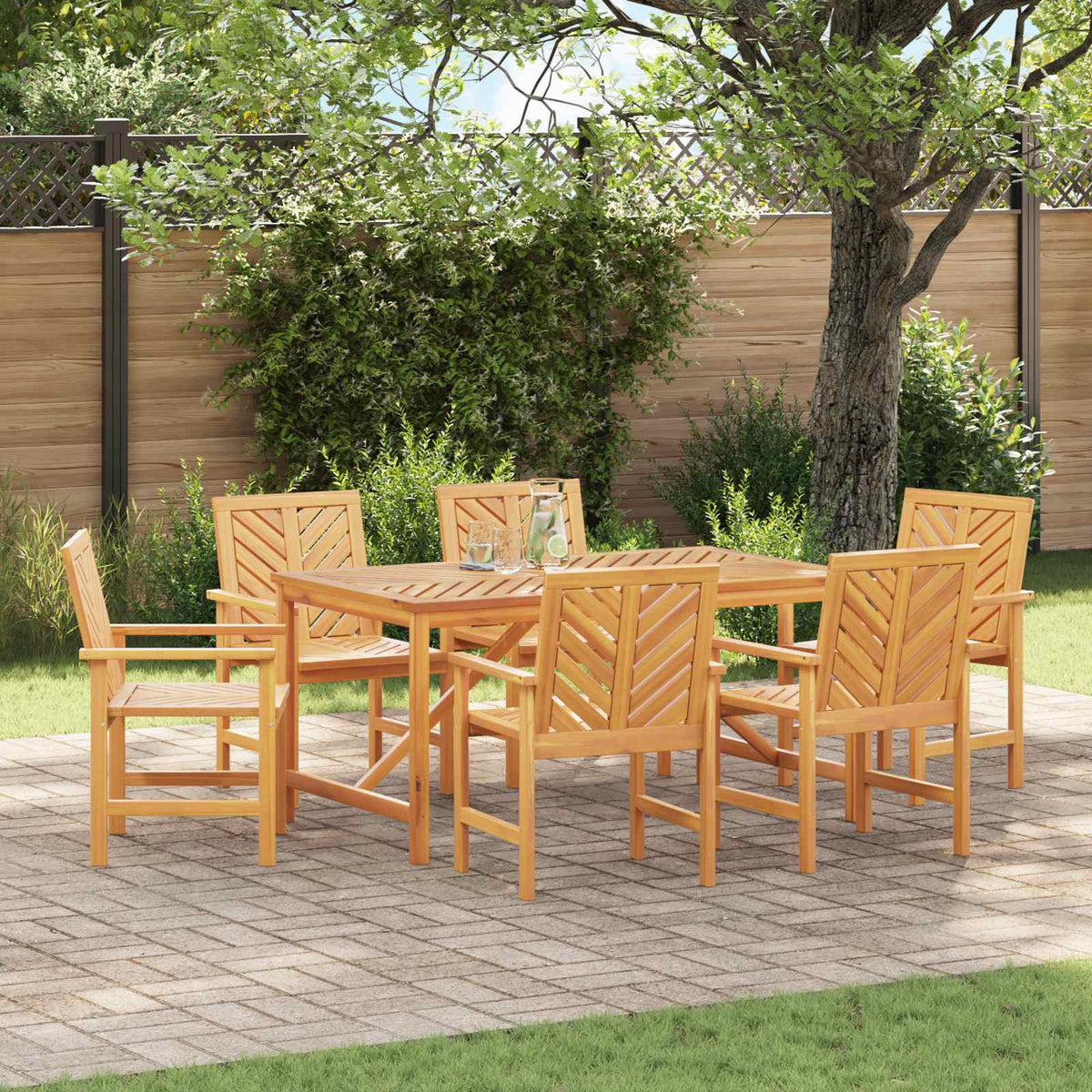 Eetkamerstoel 6 pcs Naturel 62.5 x 59 x 89 cm is nu te koop bij PeponiXL, paradijselijk wonen!