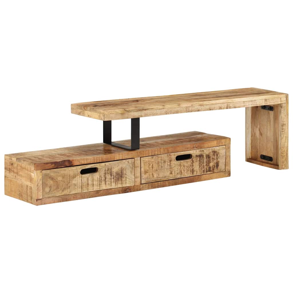 Tv-meubel (118-200) x 30 x 40 cm massief hout mango is nu te koop bij PeponiXL, paradijselijk wonen!