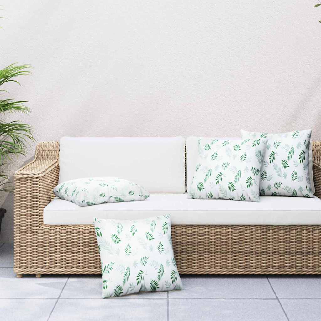 Spreidkussens Blad 4 pcs Bladpatroon 40 x 40 cm Polyester Stof is nu te koop bij PeponiXL, paradijselijk wonen!