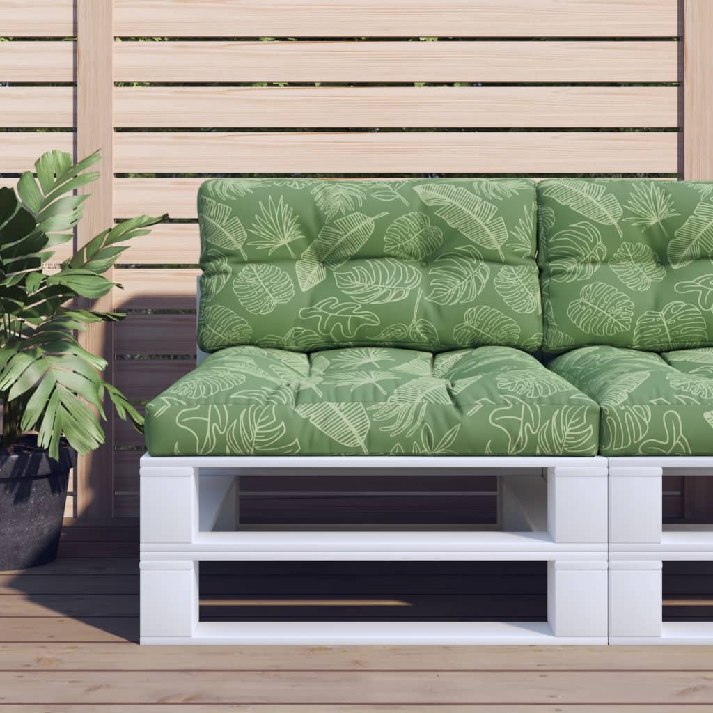 Palletkussens 2 st stof bladpatroon is nu te koop bij PeponiXL, paradijselijk wonen!