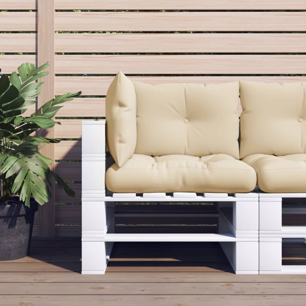 Palletkussens 3 st stof beige is nu te koop bij PeponiXL, paradijselijk wonen!