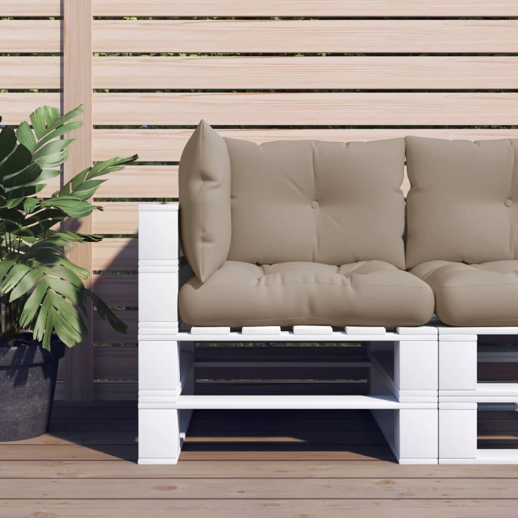 Palletkussens 3 st stof taupe is nu te koop bij PeponiXL, paradijselijk wonen!