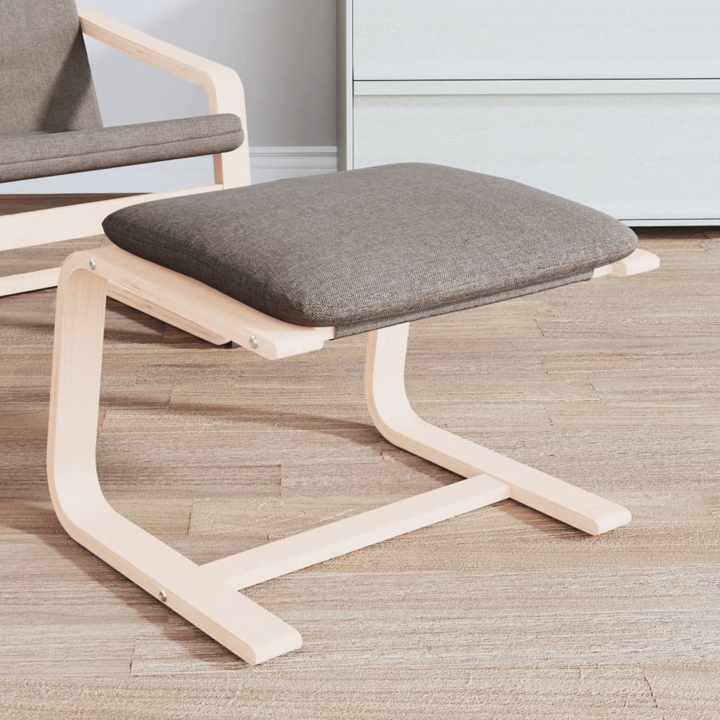 Voetenbank 51x41x40 cm stof taupe is nu te koop bij PeponiXL, paradijselijk wonen!