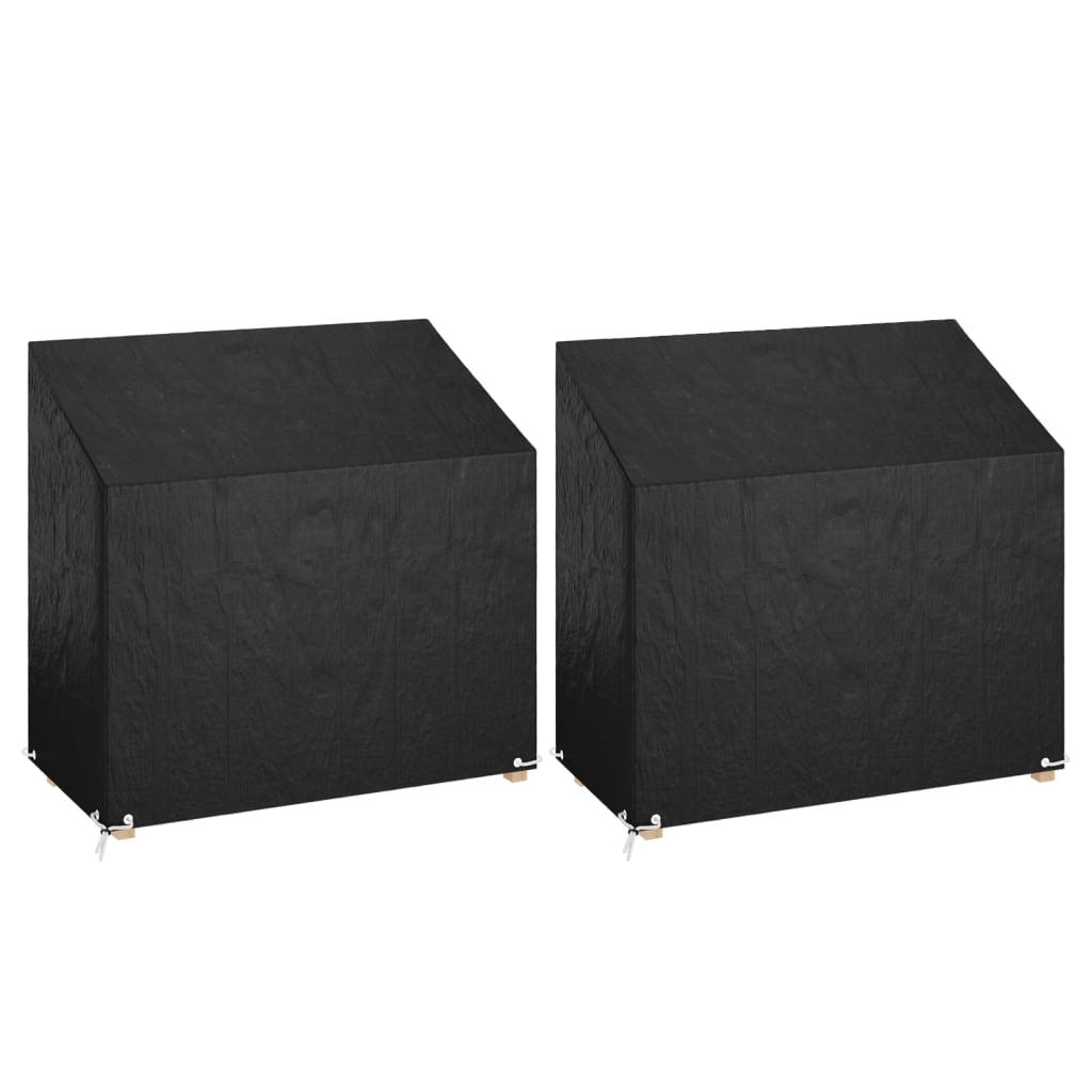 Tuinbankhoezen 2 st 8 oogjes 130x70x70/88 cm polyetheen is nu te koop bij PeponiXL, paradijselijk wonen!