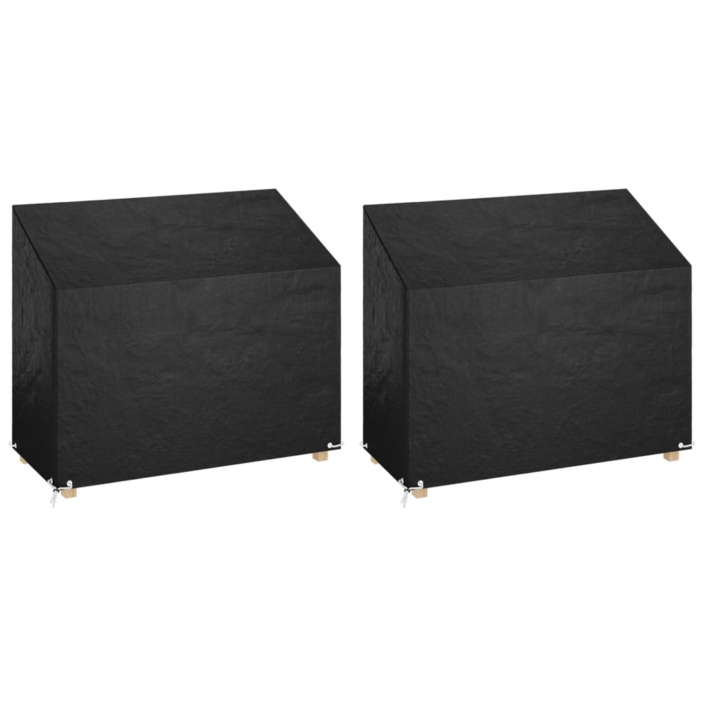 Tuinbankhoezen 2 st 8 oogjes 160x70x70/88 cm polyetheen is nu te koop bij PeponiXL, paradijselijk wonen!