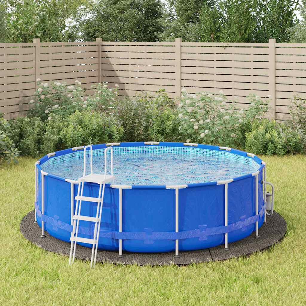 Zwembadgrondzeil Ø396 cm polyester geotextiel lichtgrijs is nu te koop bij PeponiXL, paradijselijk wonen!