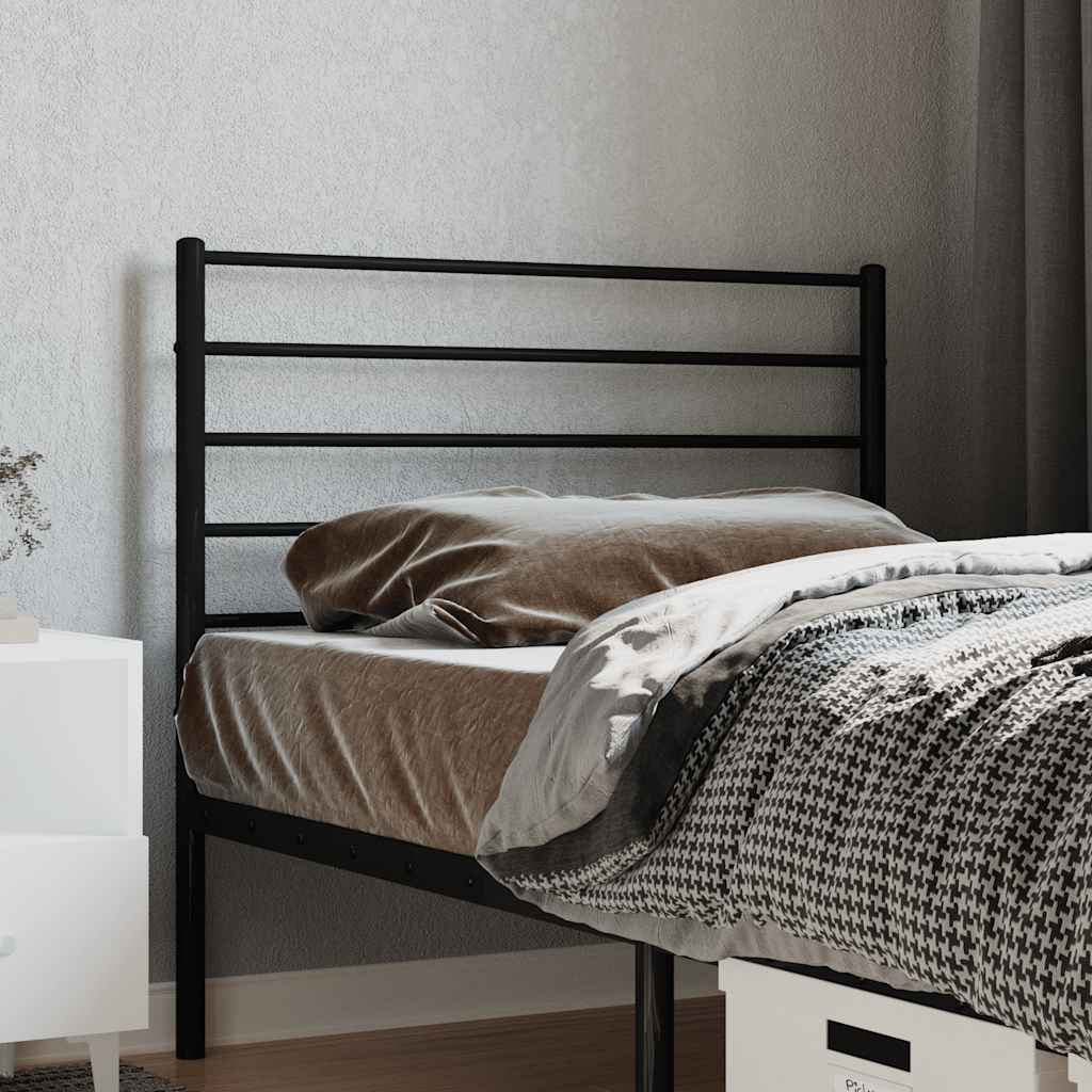 Vervangend hoofdbord metaal zwart 90 cm is nu te koop bij PeponiXL, paradijselijk wonen!