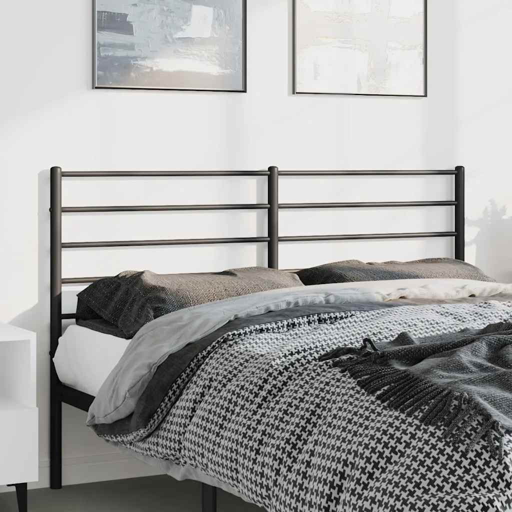 Vervangend hoofdbord metaal zwart 135 cm is nu te koop bij PeponiXL, paradijselijk wonen!
