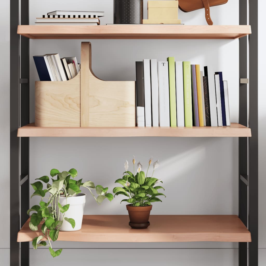 Wandschap 80x40x(2-4) cm behandeld massief eikenhout lichtbruin is nu te koop bij PeponiXL, paradijselijk wonen!