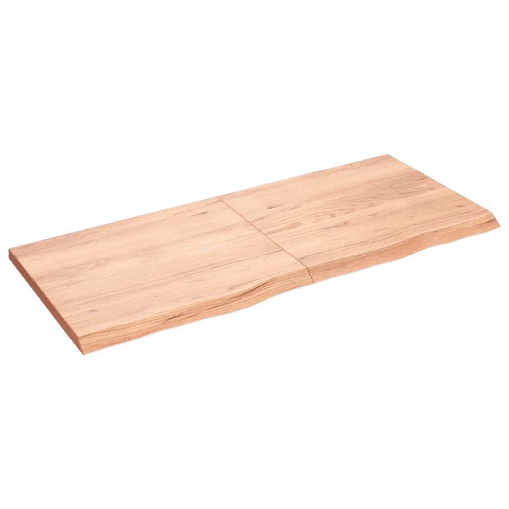 Wandschap 140x60x(2-4)cm behandeld massief eikenhout lichtbruin is nu te koop bij PeponiXL, paradijselijk wonen!