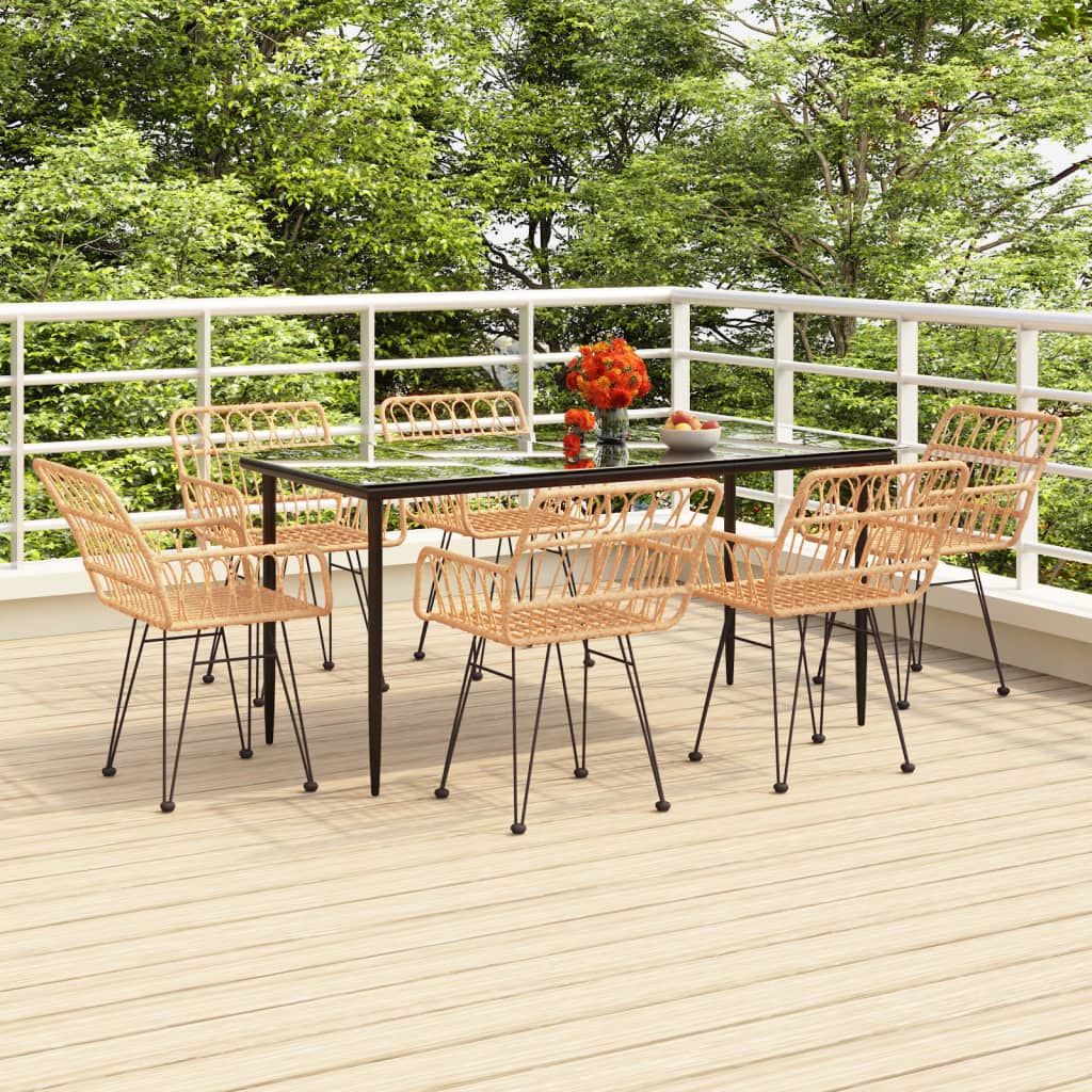 7-delige Tuinset poly rattan is nu te koop bij PeponiXL, paradijselijk wonen!