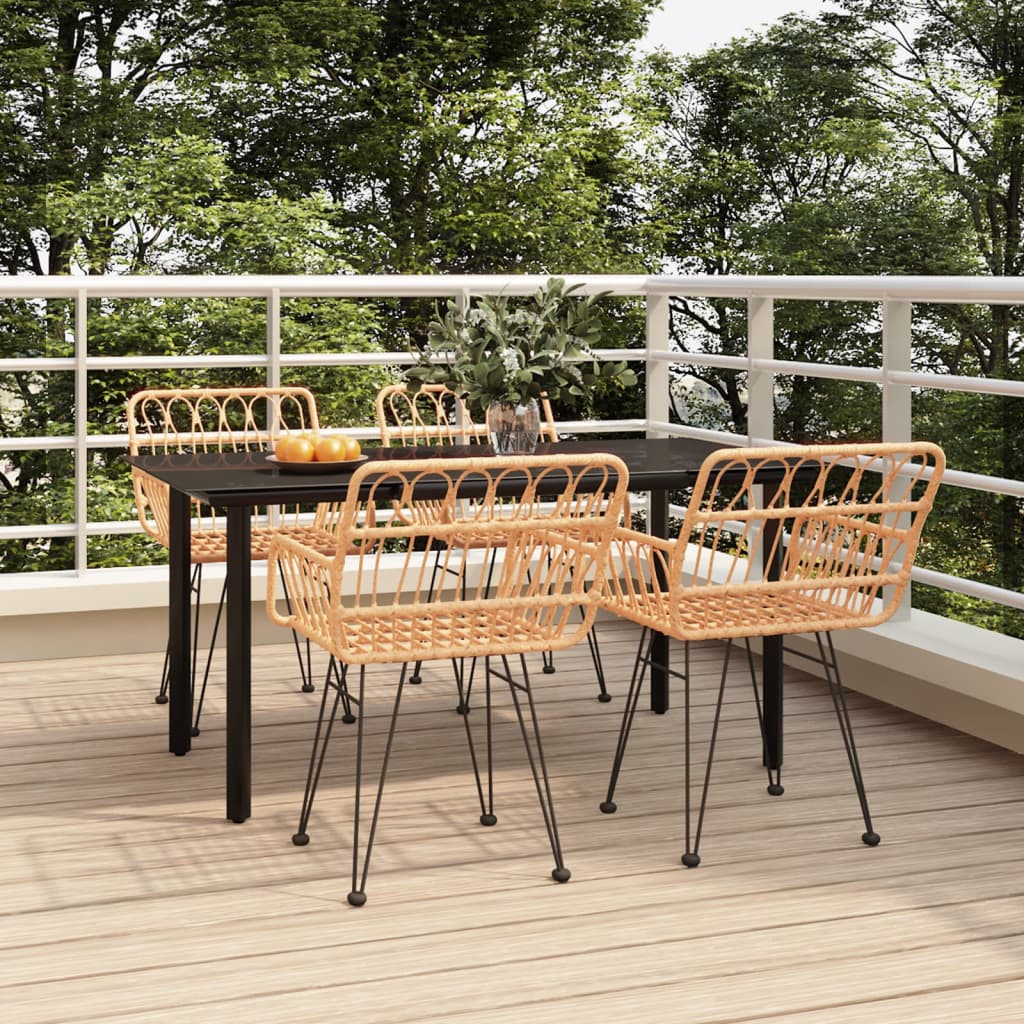 5-delige Tuinset poly rattan is nu te koop bij PeponiXL, paradijselijk wonen!