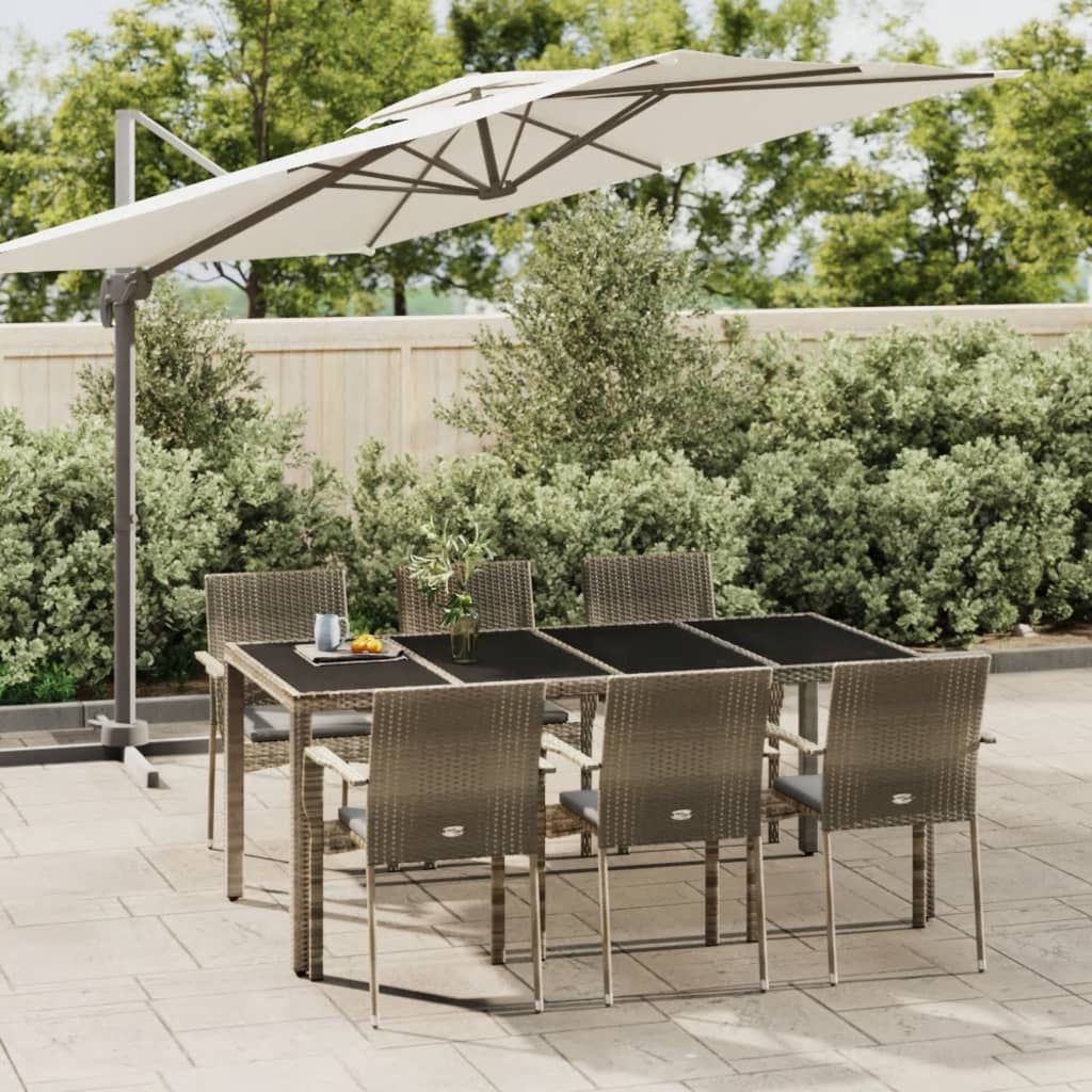 7-delige Tuinset met kussens poly rattan grijs is nu te koop bij PeponiXL, paradijselijk wonen!
