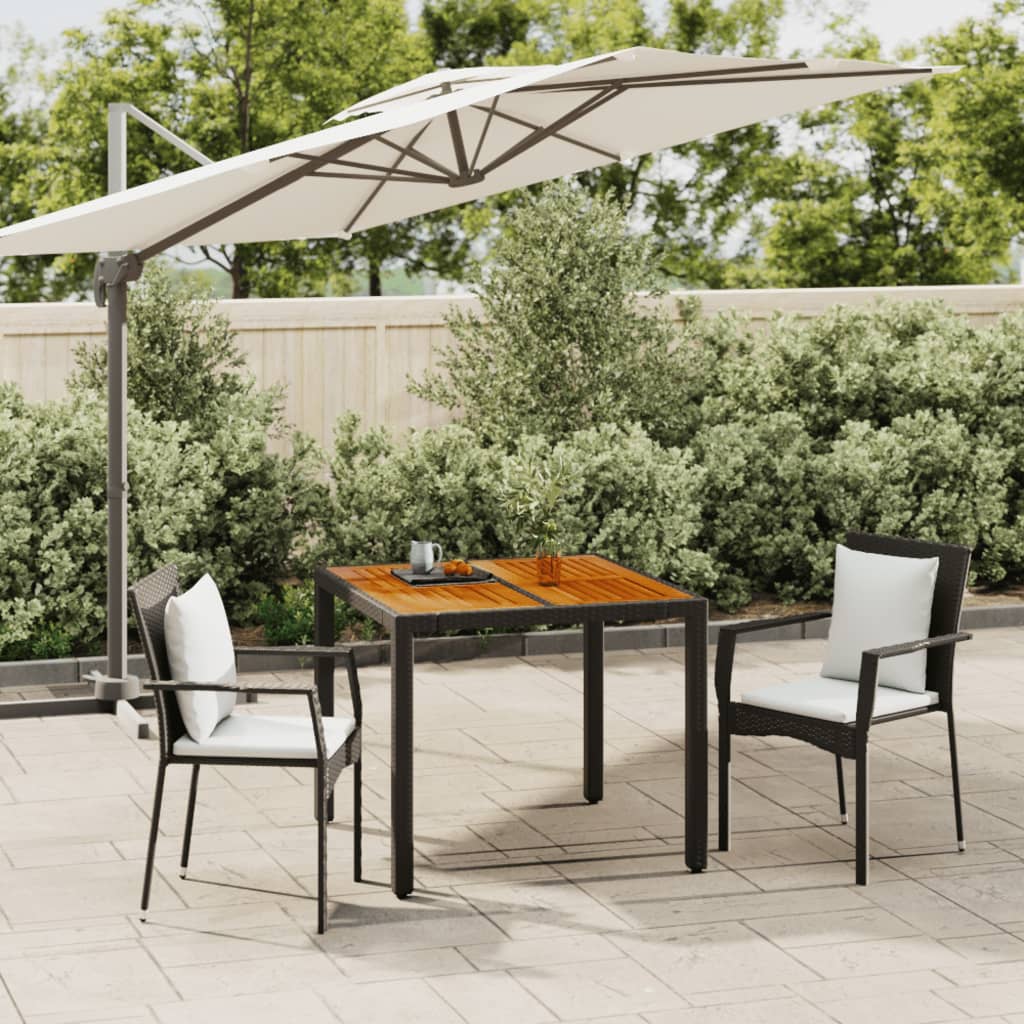 3-delige Tuinset met kussens poly rattan zwart is nu te koop bij PeponiXL, paradijselijk wonen!