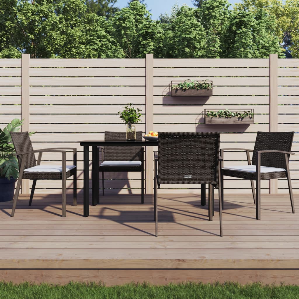 5-delige Tuinset met kussens poly rattan en staal is nu te koop bij PeponiXL, paradijselijk wonen!