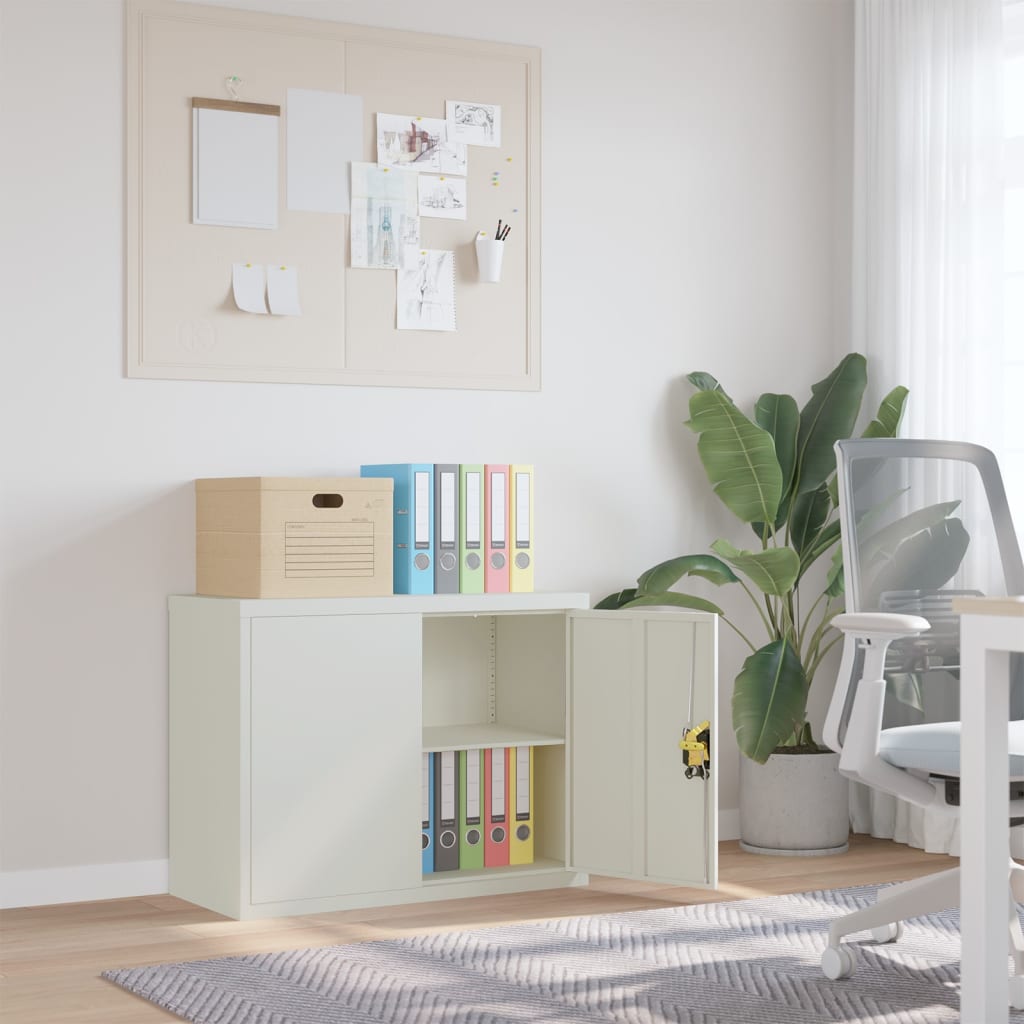 Archiefkast 90x40x70 cm staal lichtgrijs is nu te koop bij PeponiXL, paradijselijk wonen!