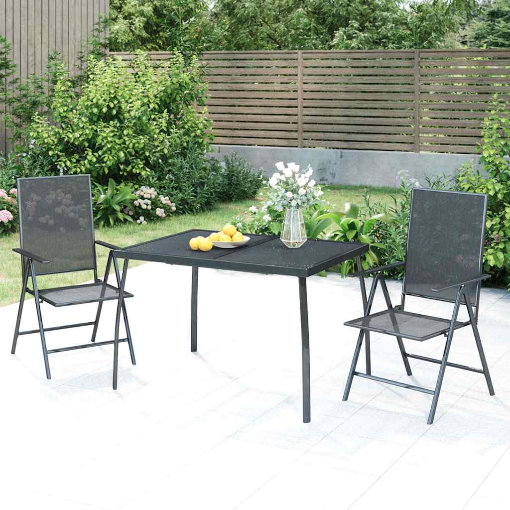 3-delige Tuinset staal antracietkleurig is nu te koop bij PeponiXL, paradijselijk wonen!