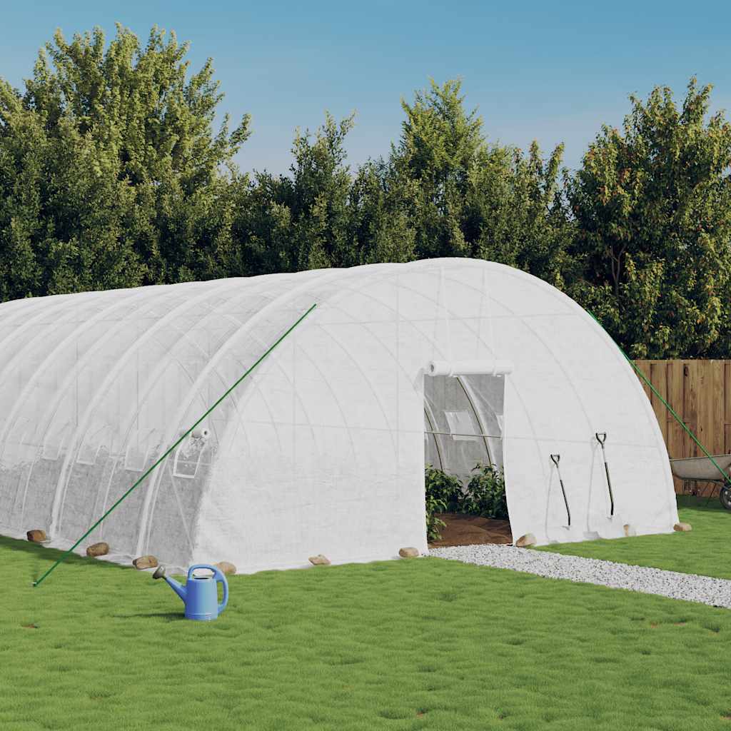 Tuinkas met stalen frame 36 m² 6x6x2,85 m wit is nu te koop bij PeponiXL, paradijselijk wonen!