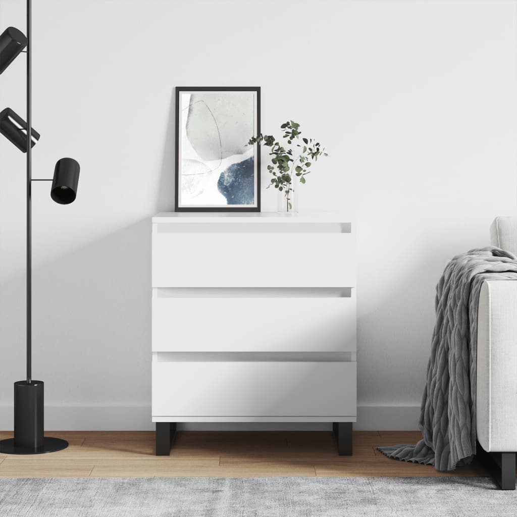 Dressoir 60x35x70 cm bewerkt hout wit is nu te koop bij PeponiXL, paradijselijk wonen!