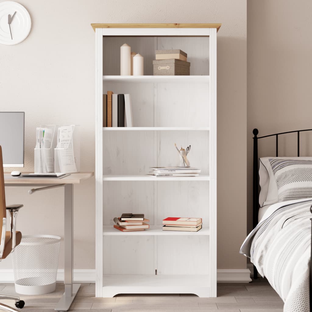 Boekenkast 5-laags BODO 82x40x173 cm massief grenenhout bruin is nu te koop bij PeponiXL, paradijselijk wonen!