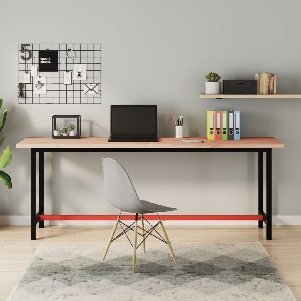 Bureaublad 200x55x2,5 cm massief beukenhout is nu te koop bij PeponiXL, paradijselijk wonen!