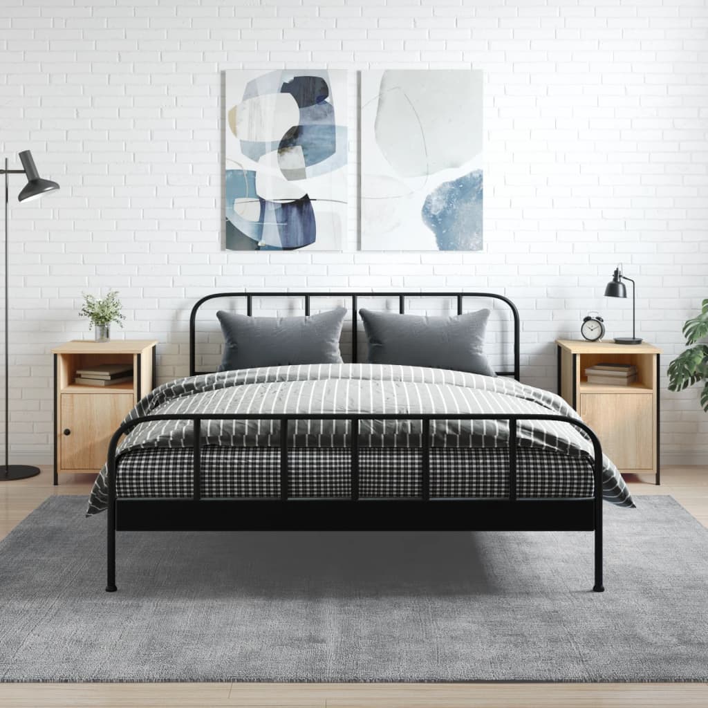 Nachtkastjes 2 st 40x42x60 cm bewerkt hout sonoma eikenkleurig is nu te koop bij PeponiXL, paradijselijk wonen!