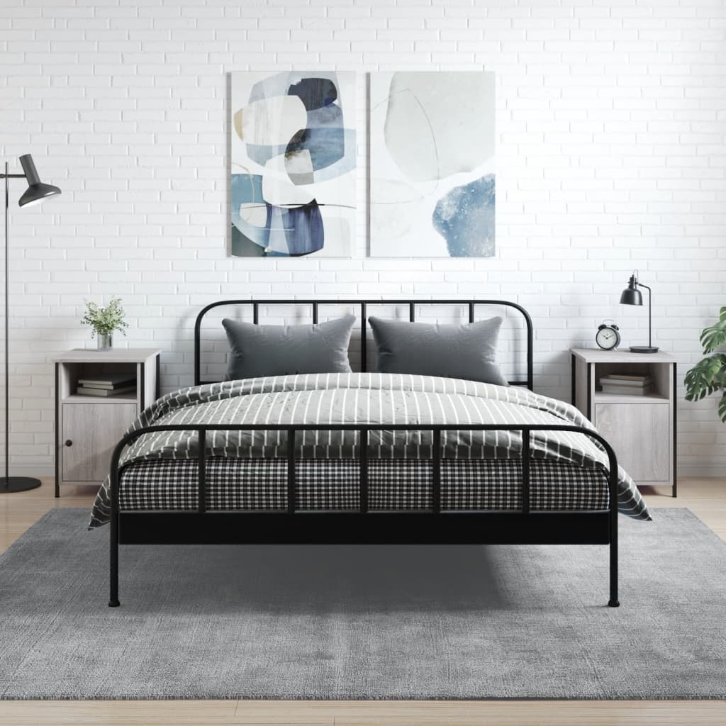 Nachtkastjes 2 st 40x42x60 cm bewerkt hout grijs sonoma eiken is nu te koop bij PeponiXL, paradijselijk wonen!