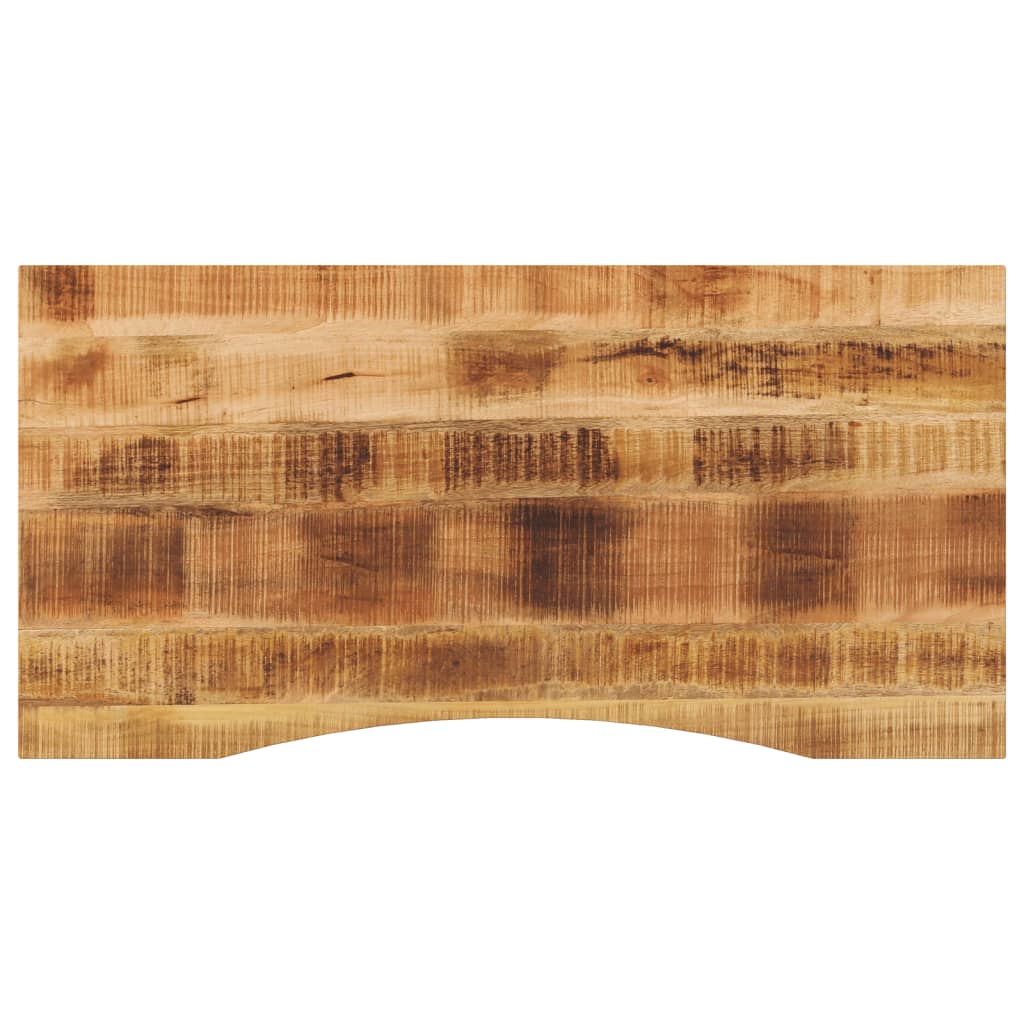 Bureaublad met ronding 120x60x2,5 cm massief ruw mangohout is nu te koop bij PeponiXL, paradijselijk wonen!