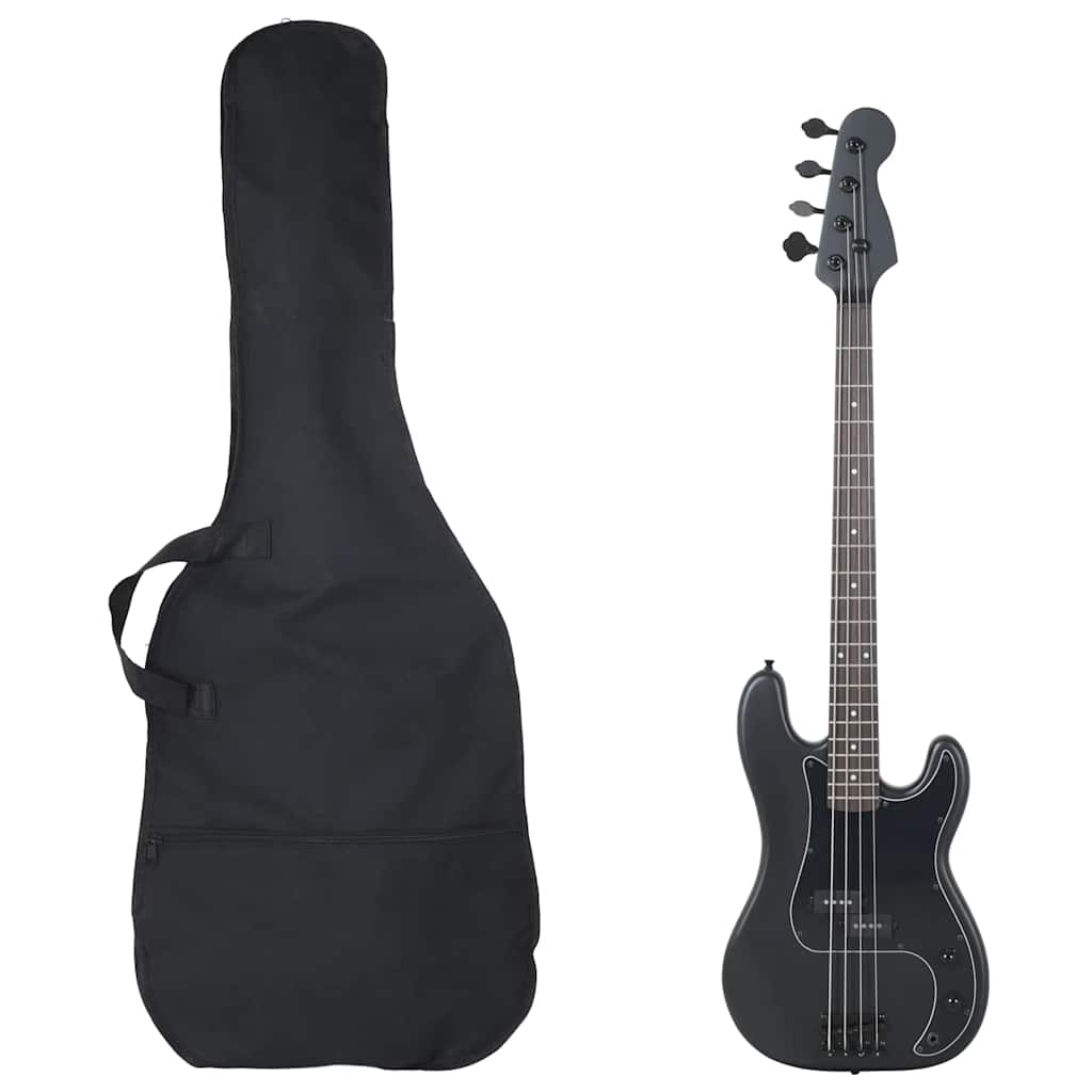 Basgitaar voor beginners elektrisch met tas 4/4 46" zwart is nu te koop bij PeponiXL, paradijselijk wonen!