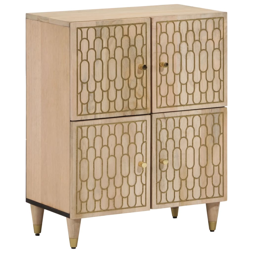 Bijzetkast 60x33x75 cm massief mangohout is nu te koop bij PeponiXL, paradijselijk wonen!