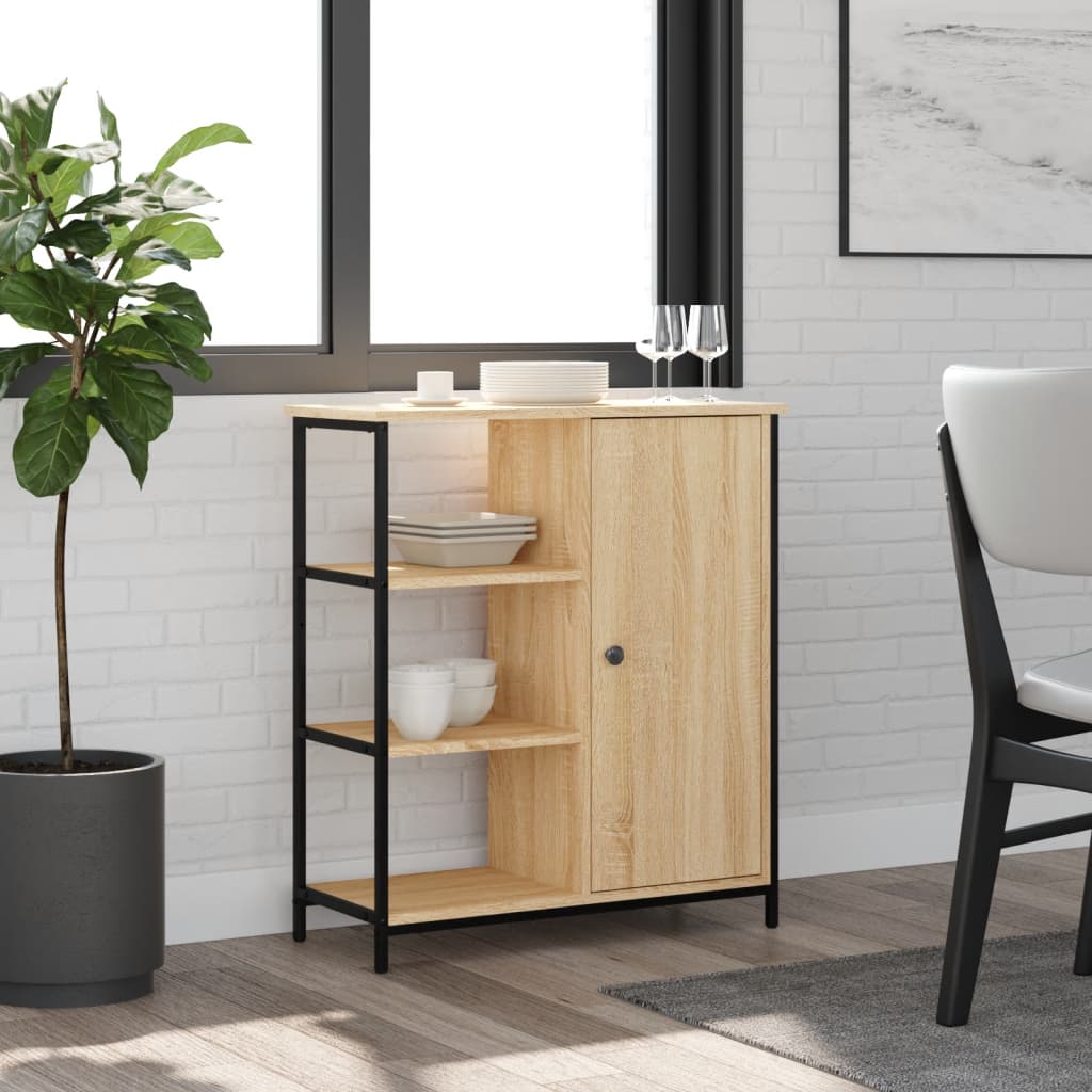 Dressoir Sonoma Eiken 70x30x80 cm Bewerkt Hout is nu te koop bij PeponiXL, paradijselijk wonen!