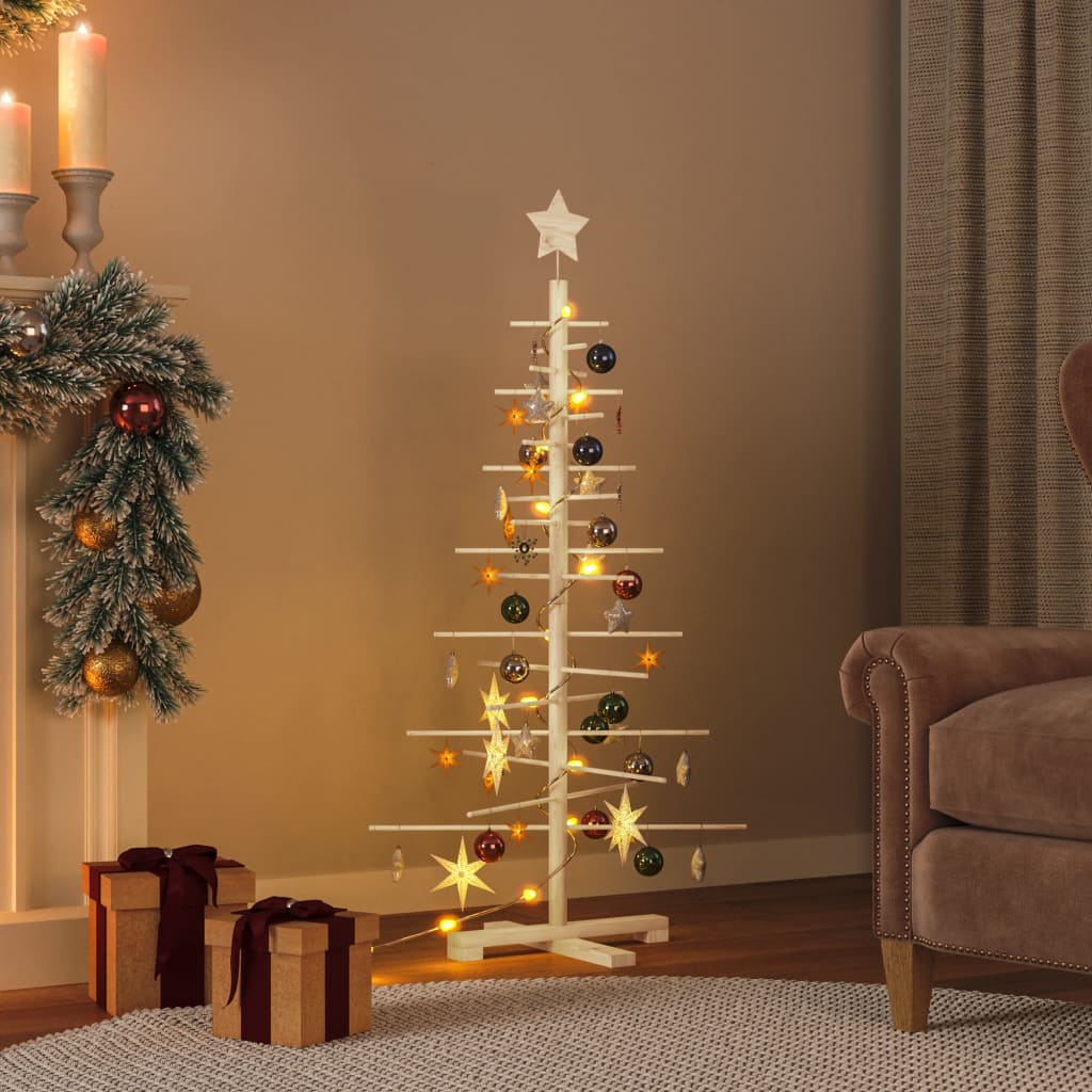 Kerstdecoratie kerstboom 125 cm massief grenenhout is nu te koop bij PeponiXL, paradijselijk wonen!