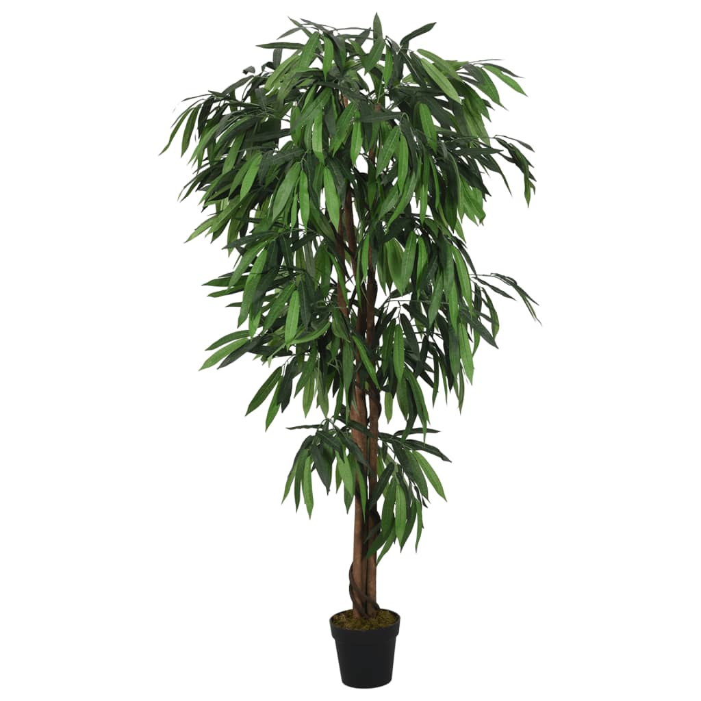 Kunstplant mangoboom 900 bladeren 180 cm groen is nu te koop bij PeponiXL, paradijselijk wonen!
