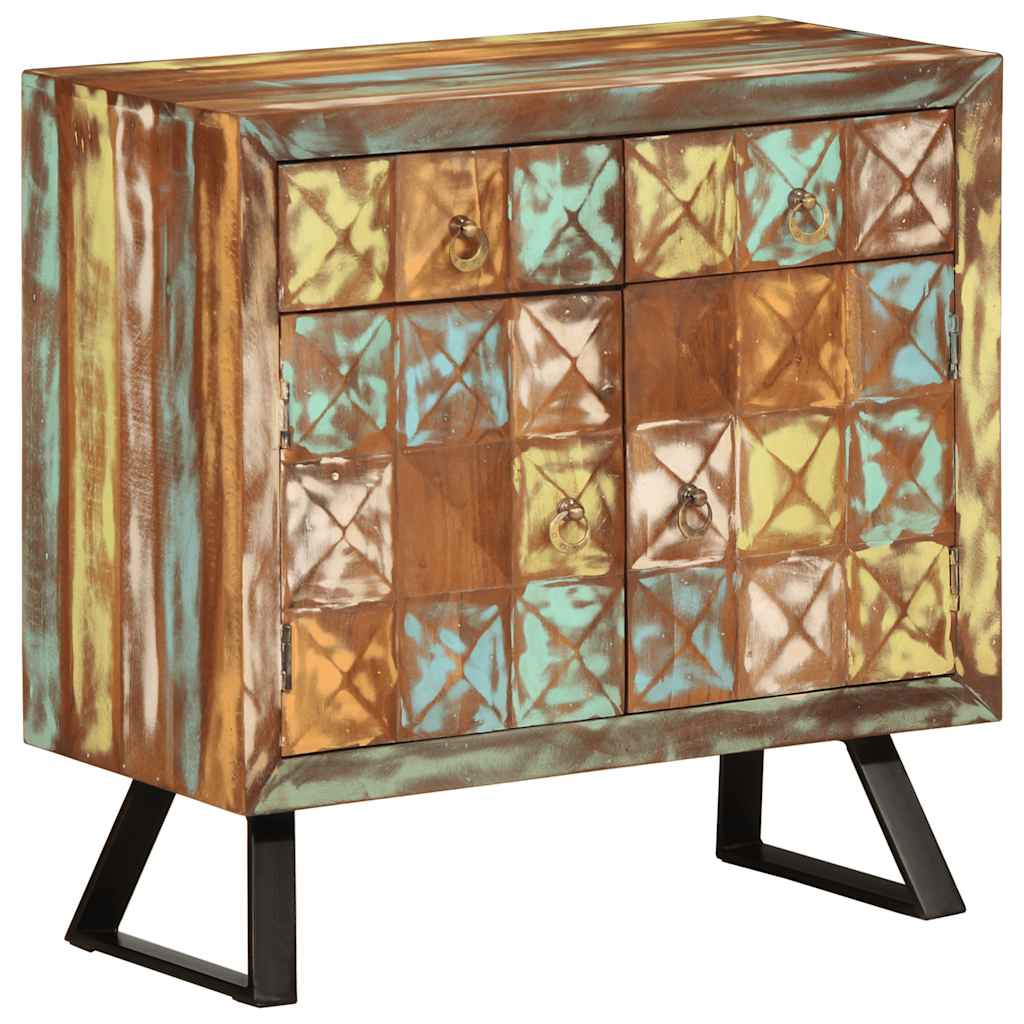Ladekast 70x35x70 cm massief gerecycled hout meerkleurig is nu te koop bij PeponiXL, paradijselijk wonen!