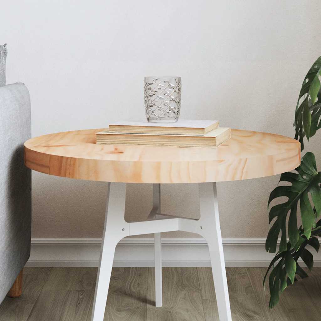 Tafelblad rond Ø50x3 cm massief grenenhout is nu te koop bij PeponiXL, paradijselijk wonen!