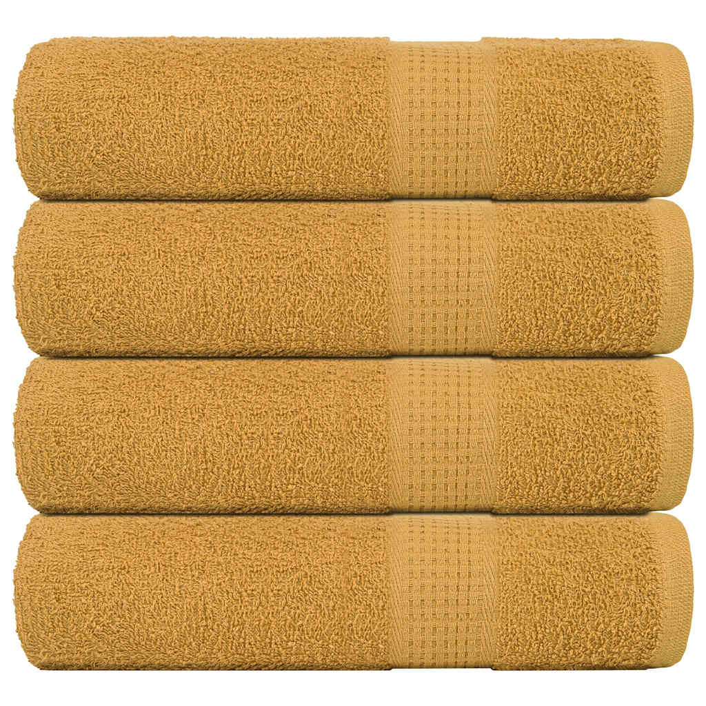 Badhanddoeken FROGN 4 st 100x150 cm 360 g/m² goud is nu te koop bij PeponiXL, paradijselijk wonen!