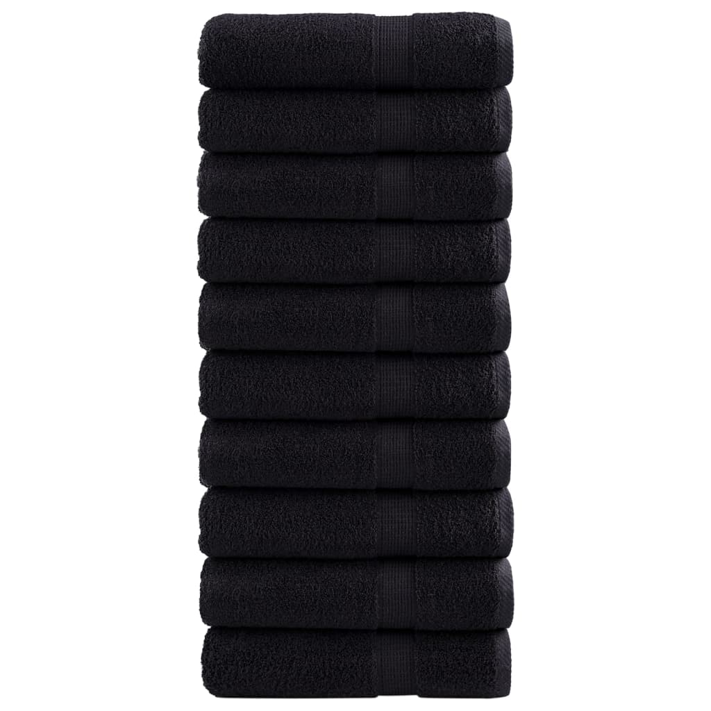 Badhanddoeken SOLUND 10 st 600 g/m² 70x140 cm zwart is nu te koop bij PeponiXL, paradijselijk wonen!