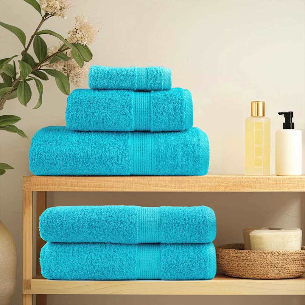 Gastendoek SOLUND 4 pcs Turquoise 15 x 21 cm 550 gsm is nu te koop bij PeponiXL, paradijselijk wonen!