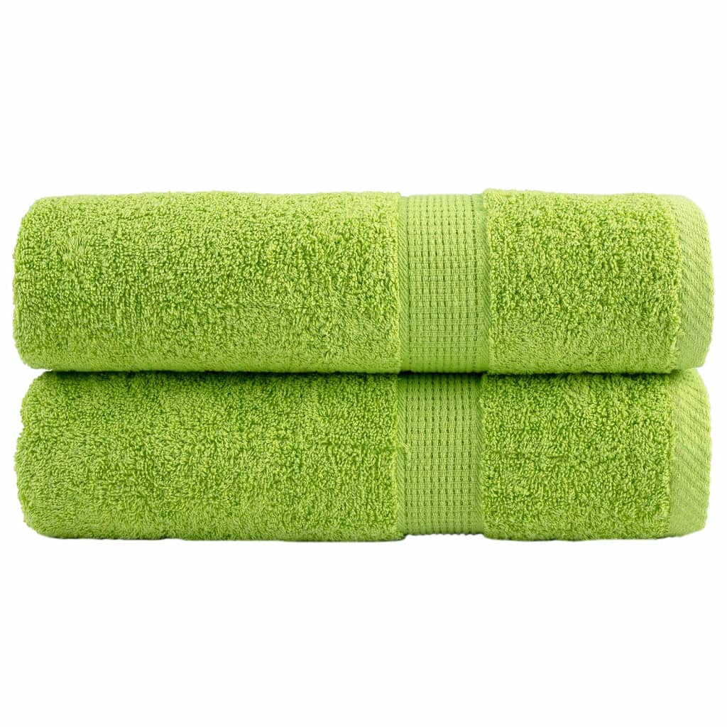 Badhanddoeken SOLUND 2 st 600 g/m² 70x140 cm appelgroen is nu te koop bij PeponiXL, paradijselijk wonen!
