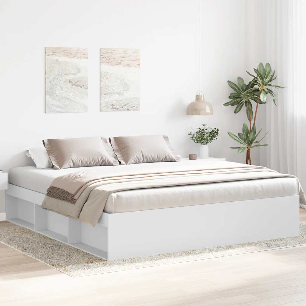 Bedframe wit 180x200 cm Super King Size is nu te koop bij PeponiXL, paradijselijk wonen!