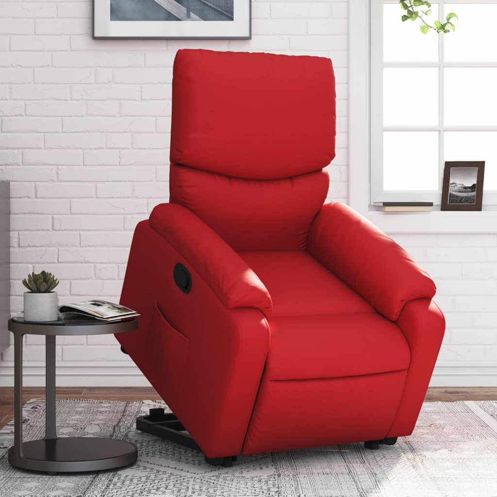 Sta-op-stoel kunstleer rood is nu te koop bij PeponiXL, paradijselijk wonen!
