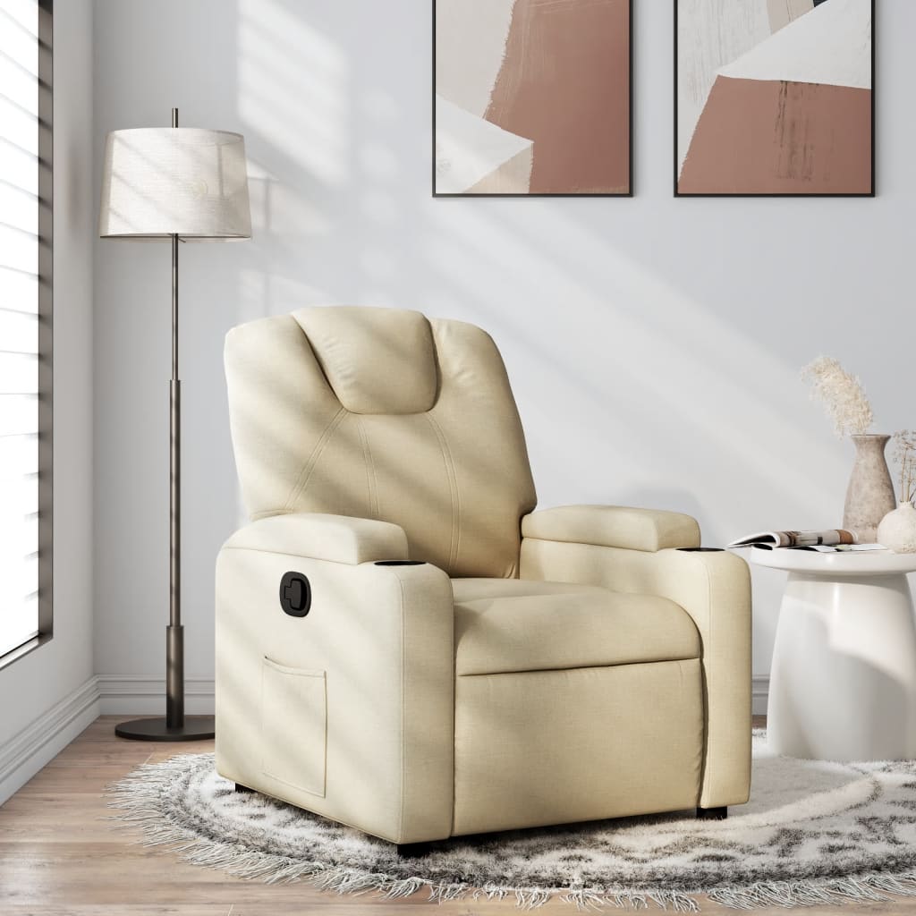 Relaxfauteuil Crème Stof is nu te koop bij PeponiXL, paradijselijk wonen!