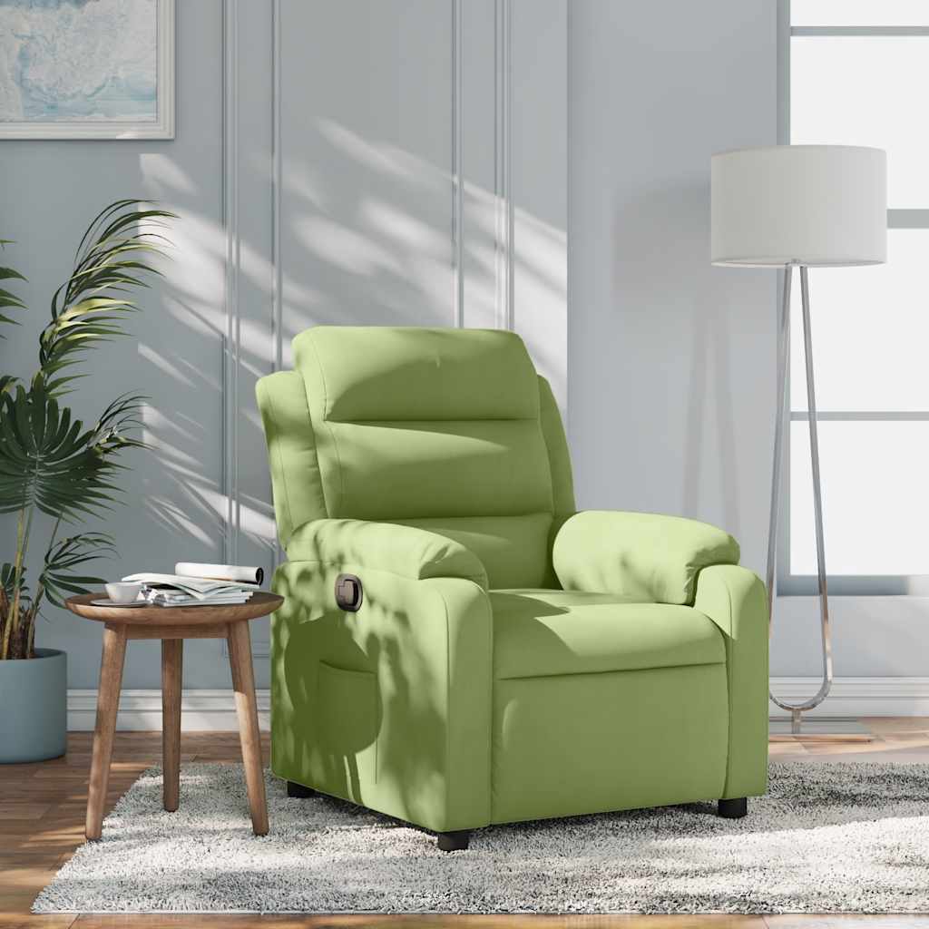Fauteuil verstelbaar fluweel lichtgroen is nu te koop bij PeponiXL, paradijselijk wonen!
