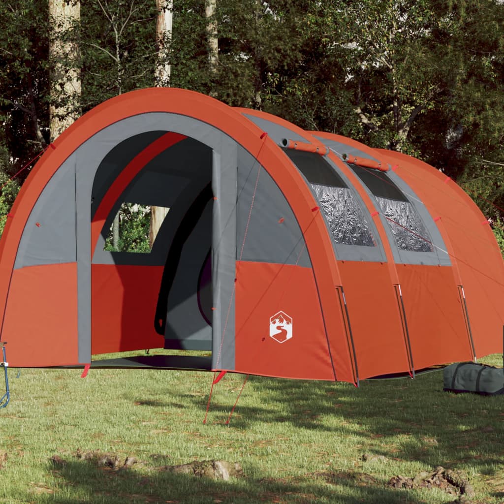 Tunneltent 4-persoons waterdicht grijs en oranje is nu te koop bij PeponiXL, paradijselijk wonen!