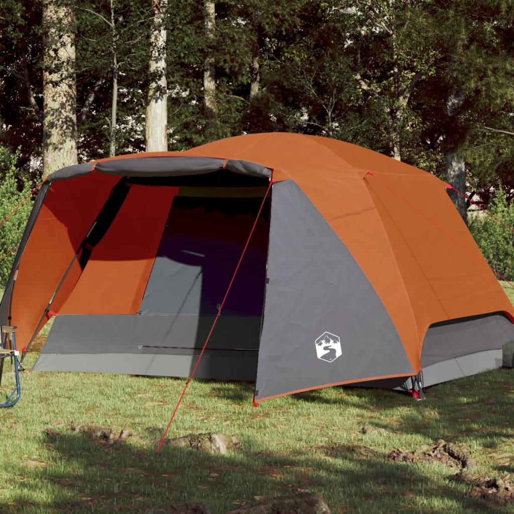 Tent met luifel 4-persoons waterdicht oranje is nu te koop bij PeponiXL, paradijselijk wonen!
