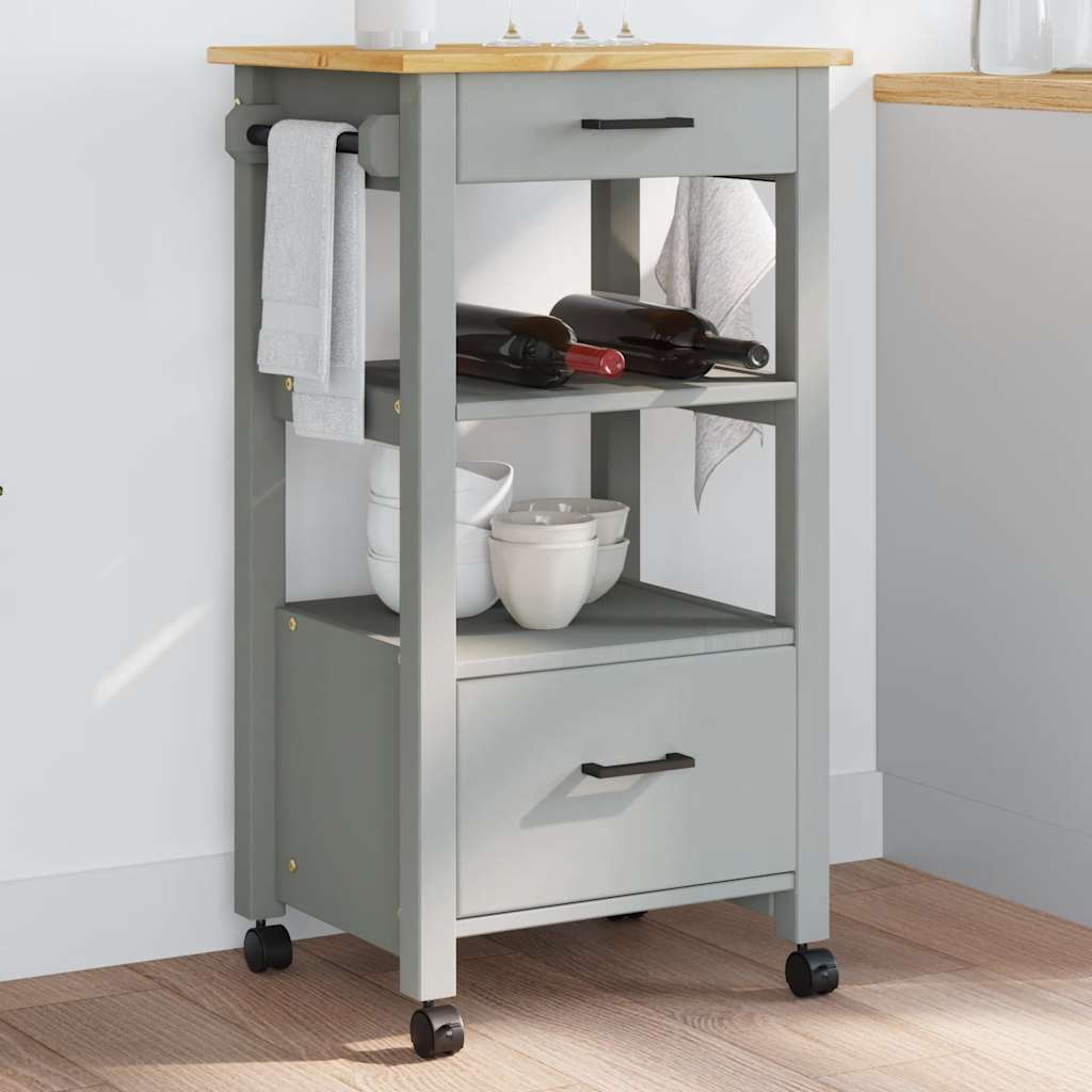 Keukentrolley MONZA 48x40x88,5 cm massief grenenhout is nu te koop bij PeponiXL, paradijselijk wonen!