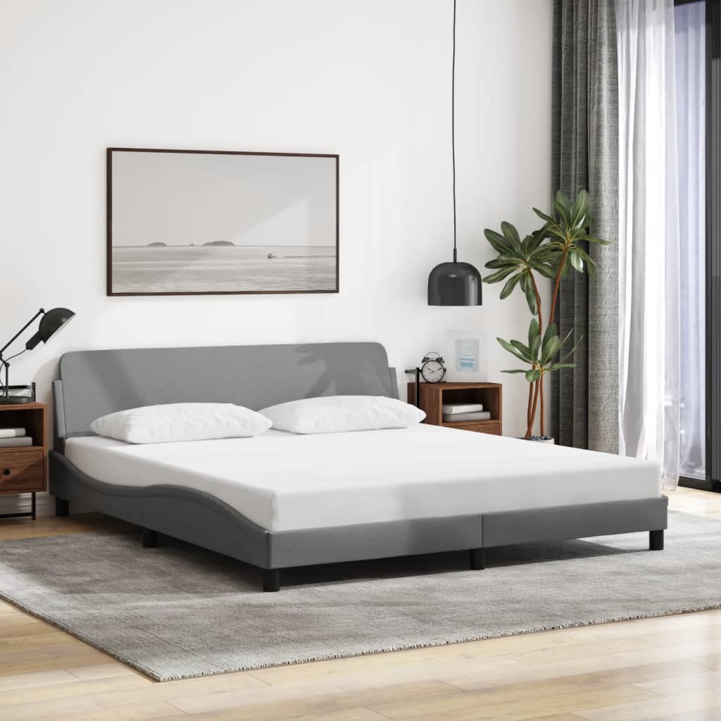Bedframe "Dover" stof lichtgrijs 180x200 cm is nu te koop bij PeponiXL, paradijselijk wonen!