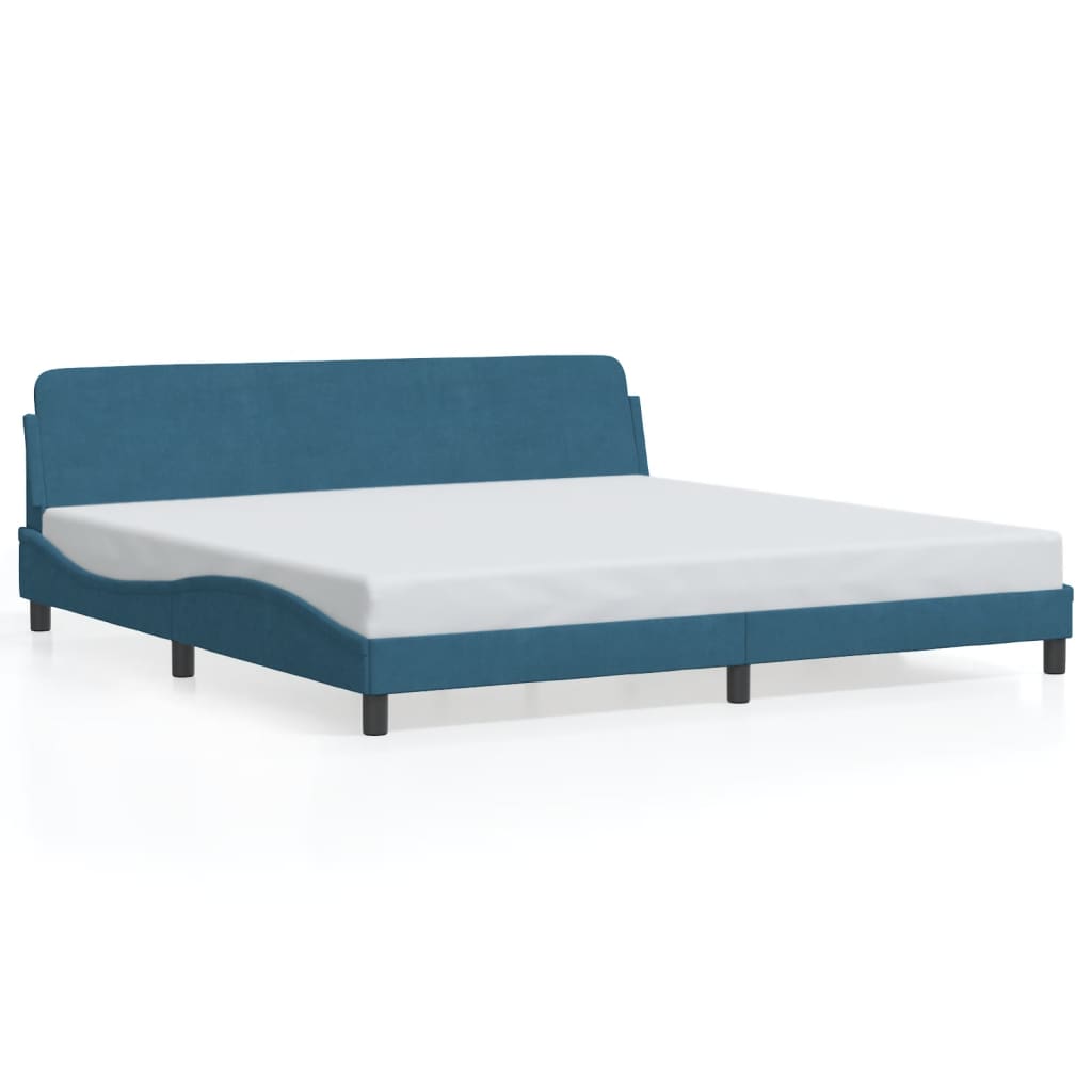 Bedframe "Dover" fluweel blauw 200x200 cm is nu te koop bij PeponiXL, paradijselijk wonen!