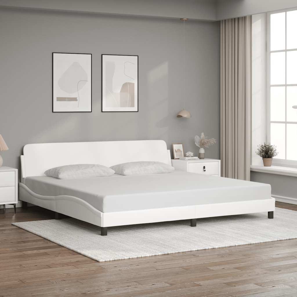 Bedframe "Dover" kunstleer wit 200x200 cm is nu te koop bij PeponiXL, paradijselijk wonen!